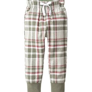 Little Bipsy Plaid Pajama Bottoms with Green and red